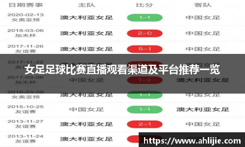 女足足球比赛直播观看渠道及平台推荐一览